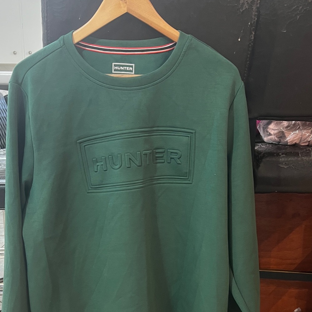 Hunter Forest Green Embossed Sweatshirt XL